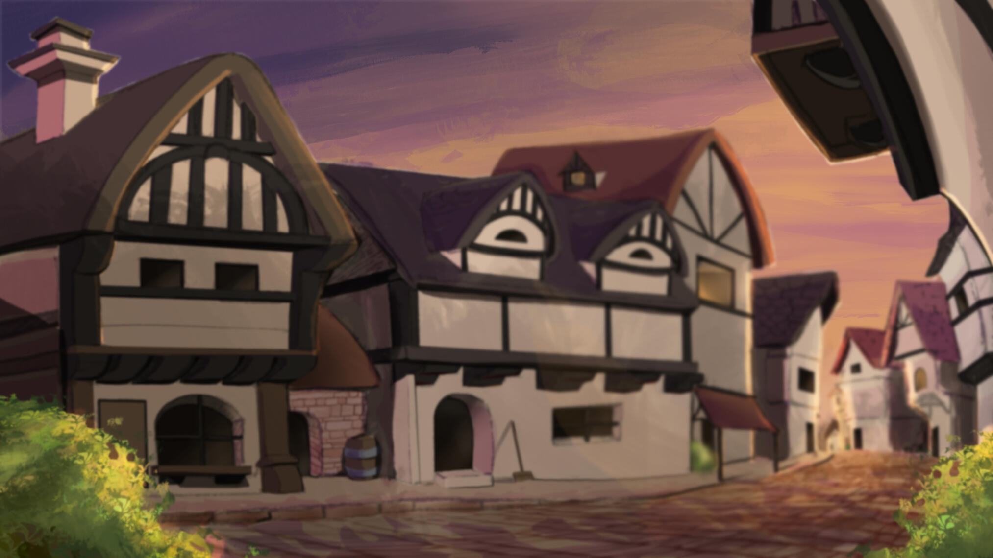 Medieval Town Night